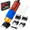 Carpet Trimmer with Shearing Guide, Carpet Shears Comes with 2 Blades, Low Noise Vibration Rug Trimmer, Carpet Carving Clippers for Sculpting Tufting Gun Rug(18cm, Blue)